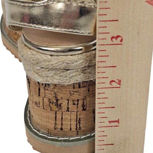 Pretty Little Thing Metallic Gold Boho Cottagecore Platform Chunky Sandals 3/36 - Picture 13 of 15